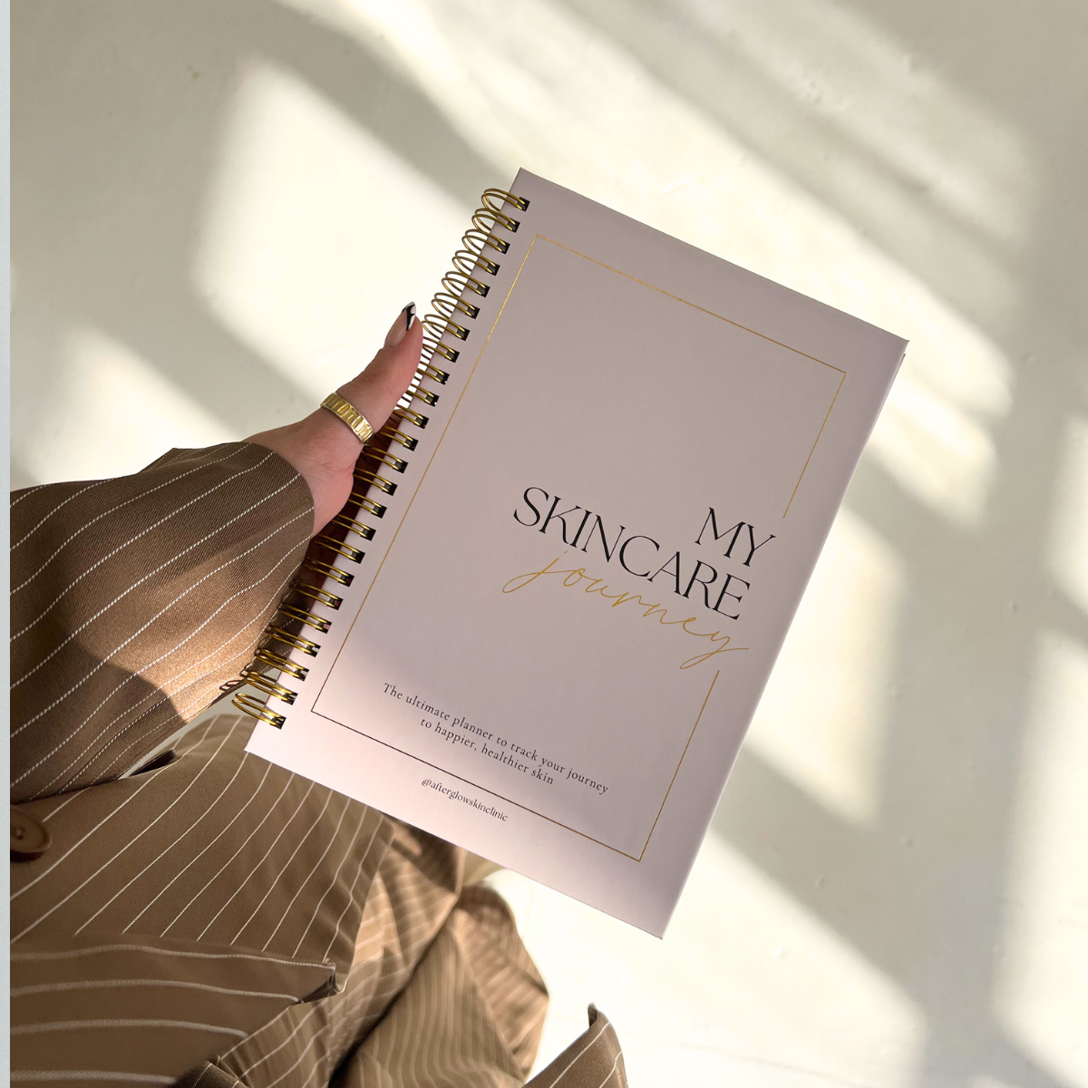 My Skincare Journey Gold Spiral Hardback Journal